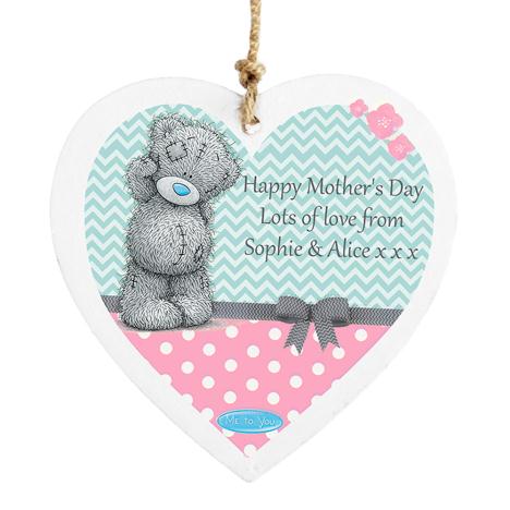 Personalised Me to You Pastel Wooden Heart Decoration £9.99